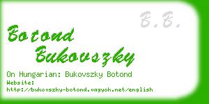 botond bukovszky business card